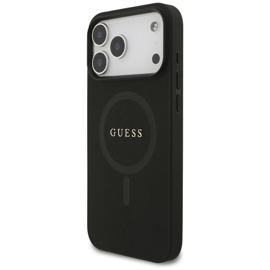 MagSafe-deksel for Apple iPhone 18 Pro Max / 17 Pro Max, Guess, Saffiano, Svart