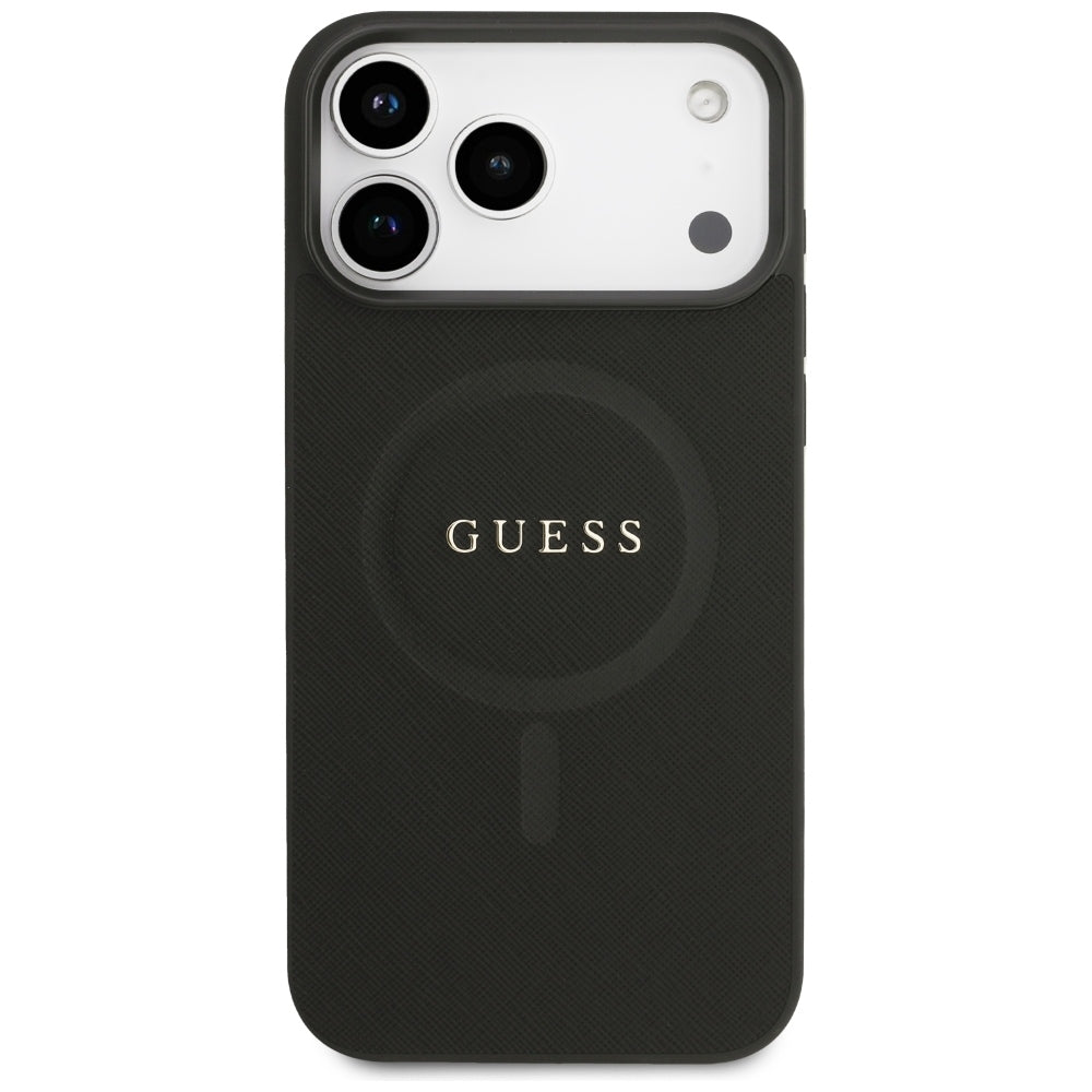 MagSafe-deksel for Apple iPhone 18 Pro Max / 17 Pro Max, Guess, Saffiano, Svart