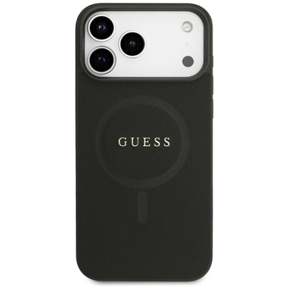 MagSafe-deksel for Apple iPhone 18 Pro Max / 17 Pro Max, Guess, Saffiano, Svart