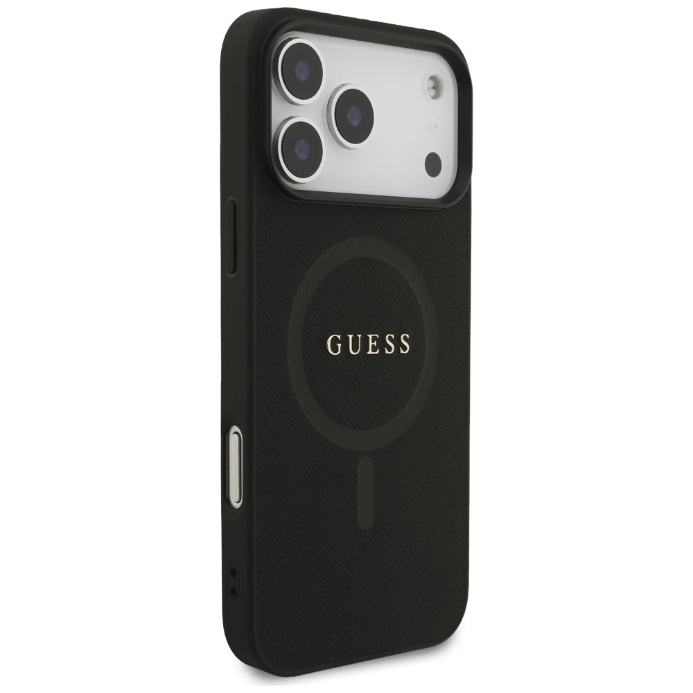 MagSafe-deksel for Apple iPhone 18 Pro Max / 17 Pro Max, Guess, Saffiano, Svart