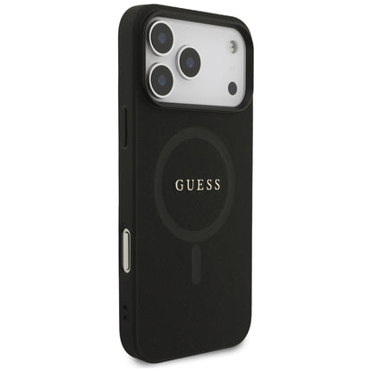 MagSafe-deksel for Apple iPhone 18 Pro Max / 17 Pro Max, Guess, Saffiano, Svart