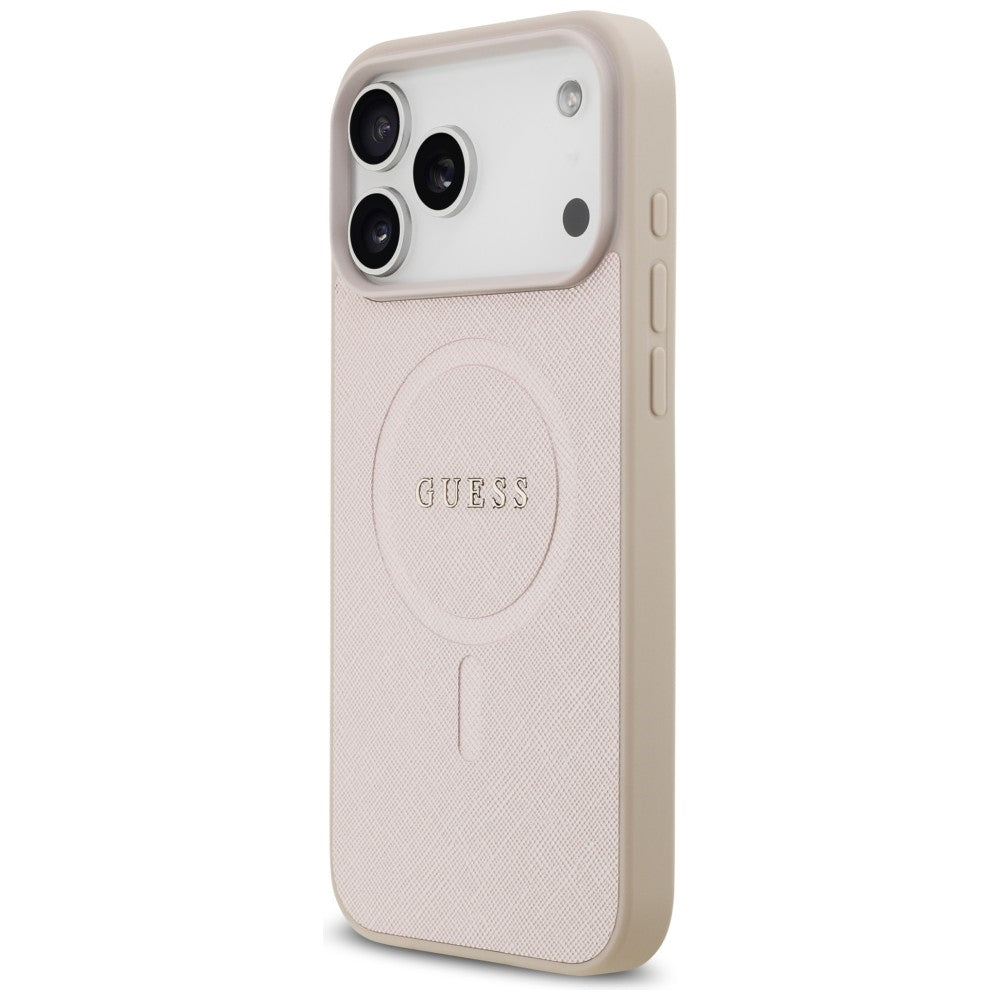MagSafe-deksel for Apple iPhone 18 Pro Max / 17 Pro Max, Guess, Saffiano, Rosa
