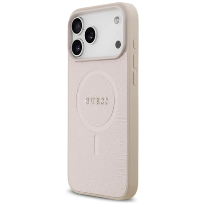 MagSafe-deksel for Apple iPhone 18 Pro Max / 17 Pro Max, Guess, Saffiano, Rosa