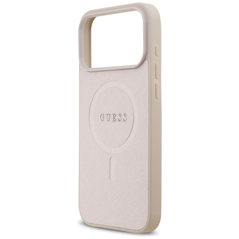MagSafe-deksel for Apple iPhone 18 Pro Max / 17 Pro Max, Guess, Saffiano, Rosa