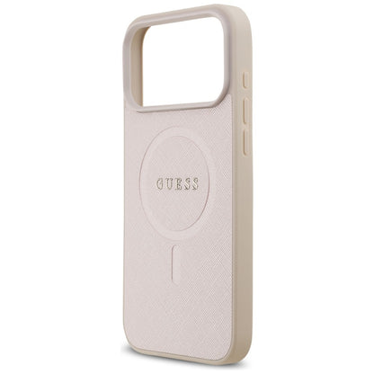 MagSafe-deksel for Apple iPhone 18 Pro Max / 17 Pro Max, Guess, Saffiano, Rosa
