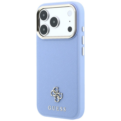 MagSafe-deksel for Apple iPhone 18 Pro Max / 17 Pro Max, Guess, Saffiano Small 4G Classic, Bleu