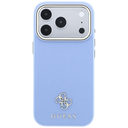 MagSafe-deksel for Apple iPhone 18 Pro Max / 17 Pro Max, Guess, Saffiano Small 4G Classic, Bleu