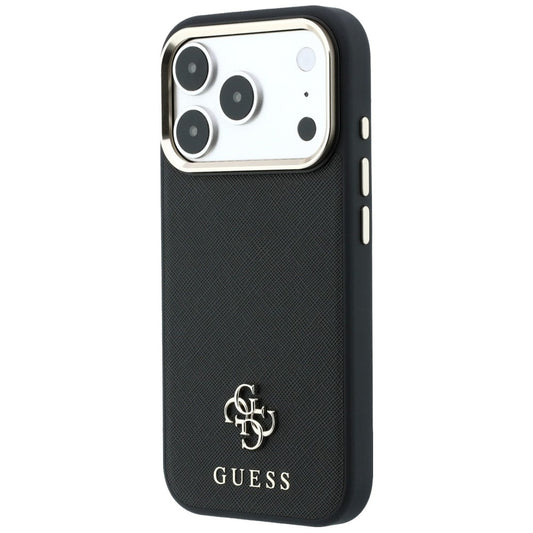 MagSafe-deksel for Apple iPhone 18 Pro Max / 17 Pro Max, Guess, Saffiano Small 4G Classic, Svart