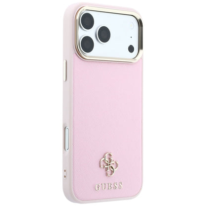 MagSafe-deksel for Apple iPhone 18 Pro Max / 17 Pro Max, Guess, Saffiano Small 4G Classic, Rosa