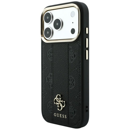 MagSafe-deksel for Apple iPhone 18 Pro Max / 17 Pro Max, Guess, Stripe Peony 4G, Svart