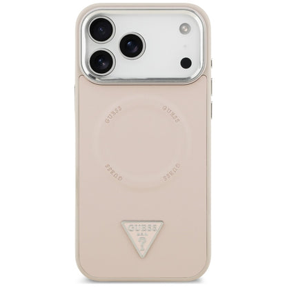 MagSafe-deksel til Apple iPhone 18 Pro Max / 17 Pro Max, Guess, Triangle Logo, rosa