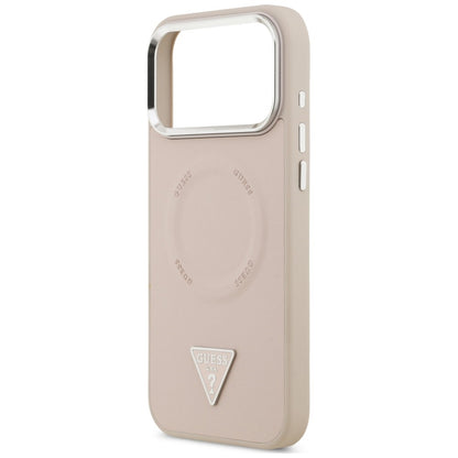 MagSafe-deksel til Apple iPhone 18 Pro Max / 17 Pro Max, Guess, Triangle Logo, rosa