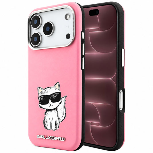 MagSafe-deksel for Apple iPhone 18 Pro Max / 17 Pro Max, Karl Lagerfeld, Choupette Sketch, Rosa