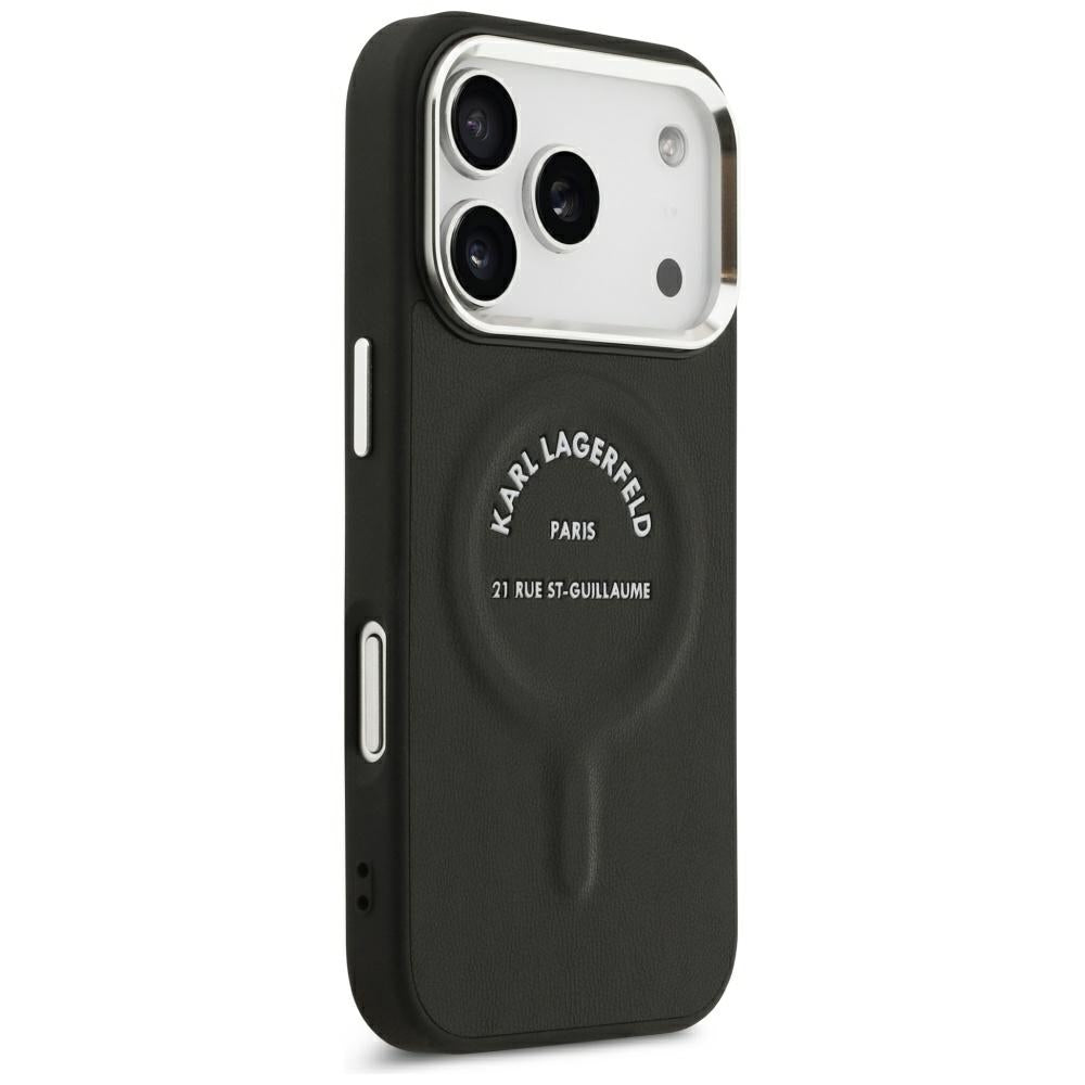 MagSafe-deksel for Apple iPhone 18 Pro Max / 17 Pro Max, Karl Lagerfeld, EMB. Ring Karl RSG-logo, svart