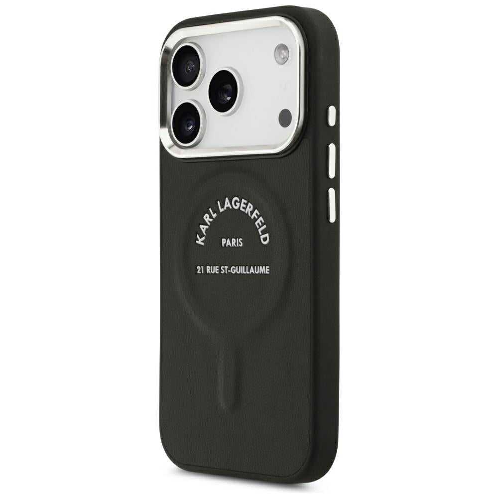 MagSafe-deksel for Apple iPhone 18 Pro Max / 17 Pro Max, Karl Lagerfeld, EMB. Ring Karl RSG-logo, svart