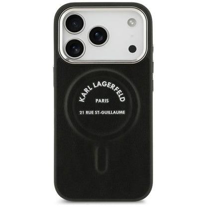 MagSafe-deksel for Apple iPhone 18 Pro Max / 17 Pro Max, Karl Lagerfeld, EMB. Ring Karl RSG-logo, svart