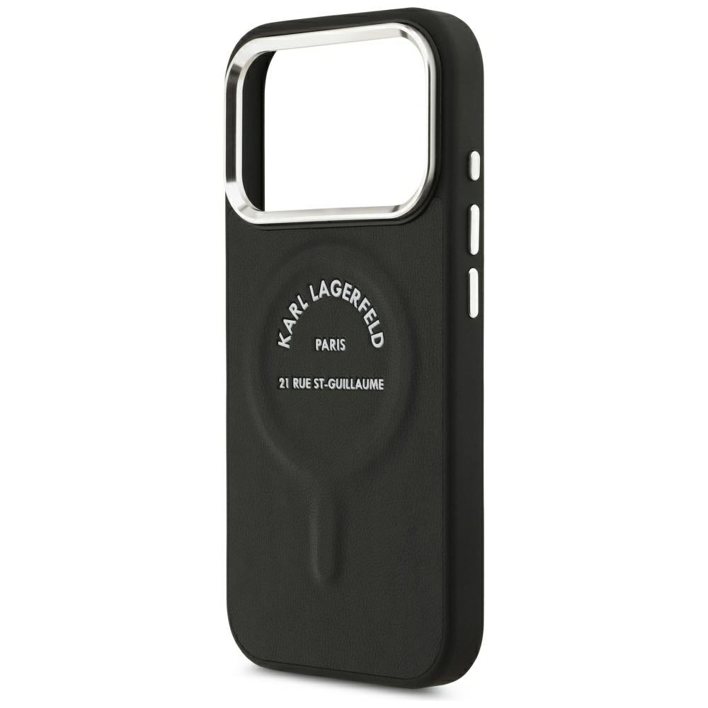 MagSafe-deksel for Apple iPhone 18 Pro Max / 17 Pro Max, Karl Lagerfeld, EMB. Ring Karl RSG-logo, svart