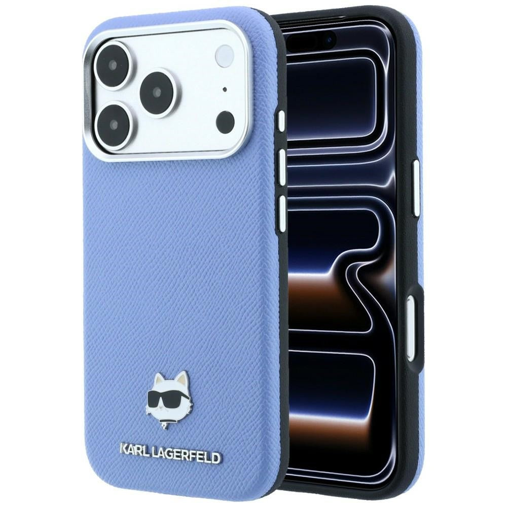 MagSafe-deksel for Apple iPhone 18 Pro Max / 17 Pro Max, Karl Lagerfeld, Grained Choupette Head, Bleu