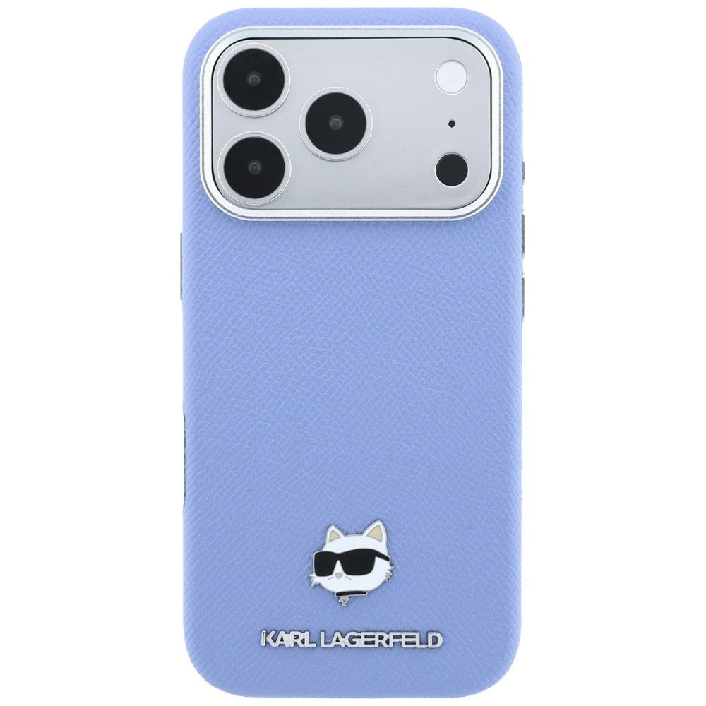 MagSafe-deksel for Apple iPhone 18 Pro Max / 17 Pro Max, Karl Lagerfeld, Grained Choupette Head, Bleu