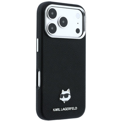 MagSafe-deksel til Apple iPhone 18 Pro Max / 17 Pro Max, Karl Lagerfeld, Grained Choupette Head Metal, svart