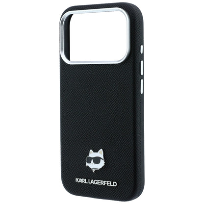 MagSafe-deksel til Apple iPhone 18 Pro Max / 17 Pro Max, Karl Lagerfeld, Grained Choupette Head Metal, svart