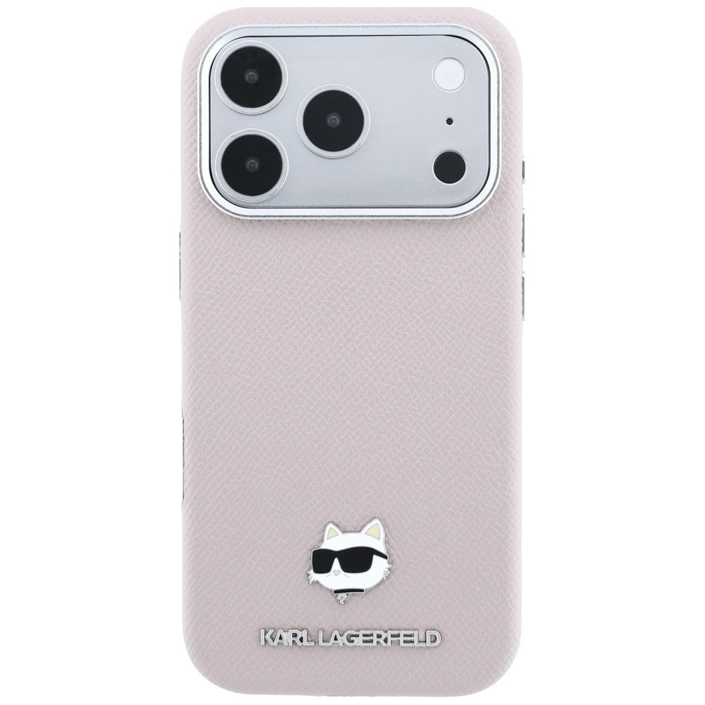 MagSafe-deksel for Apple iPhone 18 Pro Max / 17 Pro Max, Karl Lagerfeld, Grained Choupette Head, Rosa
