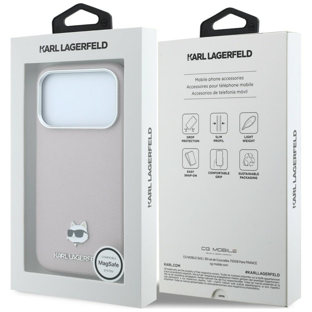 MagSafe-deksel for Apple iPhone 18 Pro Max / 17 Pro Max, Karl Lagerfeld, Grained Choupette Head, Rosa