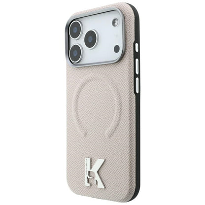 MagSafe-deksel for Apple iPhone 18 Pro Max / 17 Pro Max, Karl Lagerfeld, Kornet preget ring, Beige