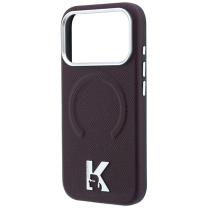 MagSafe-deksel for Apple iPhone 18 Pro Max / 17 Pro Max, Karl Lagerfeld, Kornet preget ring, Burgunder