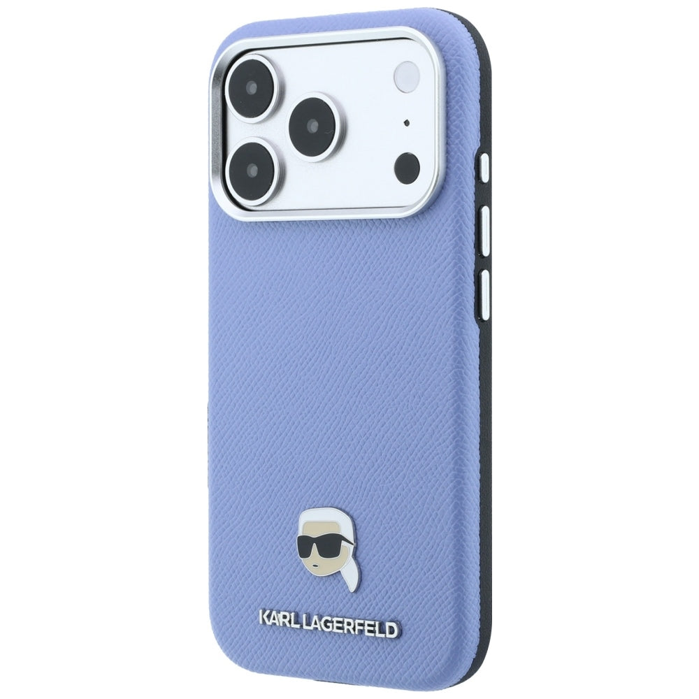 MagSafe-deksel for Apple iPhone 18 Pro Max / 17 Pro Max, Karl Lagerfeld, Kornet Karl Head's Metal, Bleu