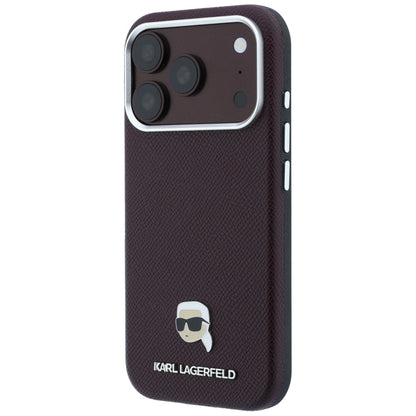 MagSafe-deksel for Apple iPhone 18 Pro Max / 17 Pro Max, Karl Lagerfeld, Kornet Karl Head's Metal, Burgunder