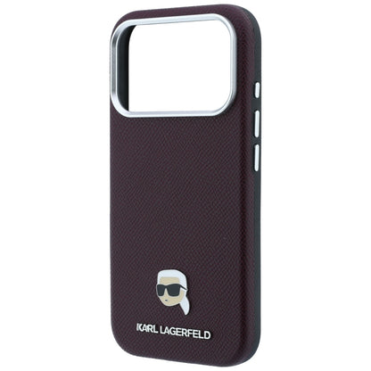 MagSafe-deksel for Apple iPhone 18 Pro Max / 17 Pro Max, Karl Lagerfeld, Kornet Karl Head's Metal, Burgunder