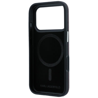 MagSafe-deksel for Apple iPhone 18 Pro Max / 17 Pro Max, Karl Lagerfeld, Grained KC Heads, Burgunder
