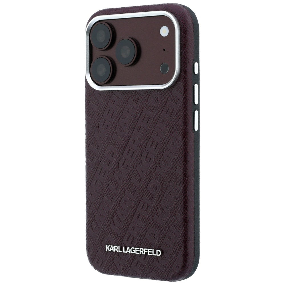 MagSafe-deksel for Apple iPhone 18 Pro Max / 17 Pro Max, Karl Lagerfeld, Kornet metallogo, Burgunder