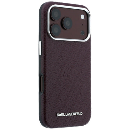 MagSafe-deksel for Apple iPhone 18 Pro Max / 17 Pro Max, Karl Lagerfeld, Kornet metallogo, Burgunder