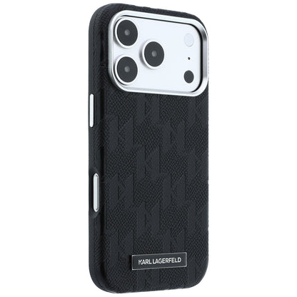 MagSafe-deksel for Apple iPhone 18 Pro Max / 17 Pro Max, Karl Lagerfeld, Grained Mono Resin Logo, Svart