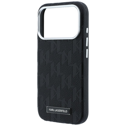 MagSafe-deksel for Apple iPhone 18 Pro Max / 17 Pro Max, Karl Lagerfeld, Grained Mono Resin Logo, Svart