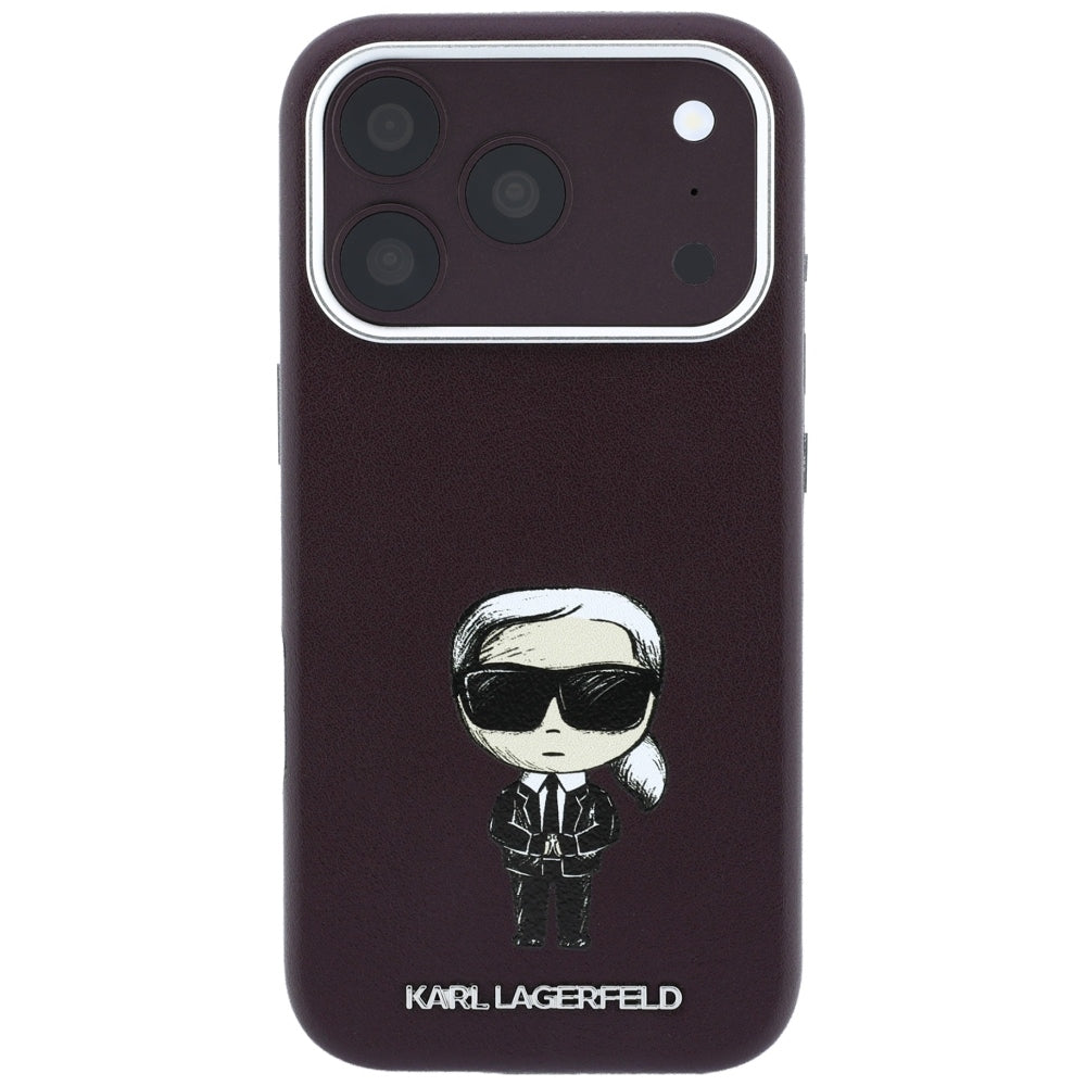 MagSafe-deksel for Apple iPhone 18 Pro Max / 17 Pro Max, Karl Lagerfeld, HC SW Ikonik, Burgunder