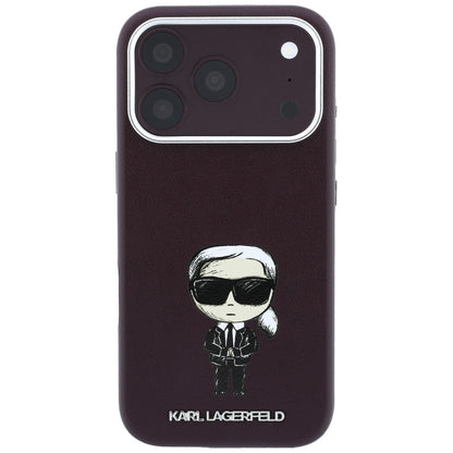 MagSafe-deksel for Apple iPhone 18 Pro Max / 17 Pro Max, Karl Lagerfeld, HC SW Ikonik, Burgunder