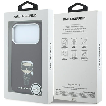 MagSafe-deksel for Apple iPhone 18 Pro Max / 17 Pro Max, Karl Lagerfeld, HC SW Ikonik, Burgunder