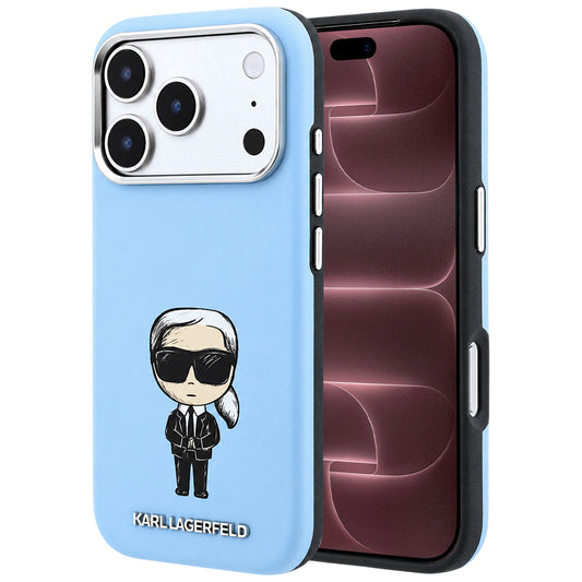 MagSafe-deksel for Apple iPhone 18 Pro Max / 17 Pro Max, Karl Lagerfeld, Ikonik Sketch, Bleu