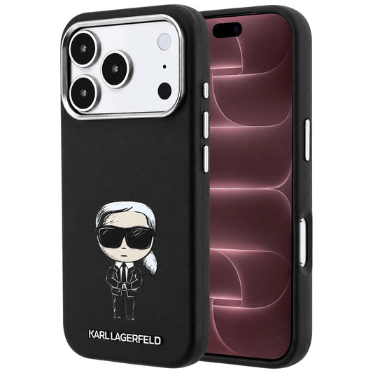 MagSafe-deksel for Apple iPhone 18 Pro Max / 17 Pro Max, Karl Lagerfeld, Ikonik Sketch, Svart