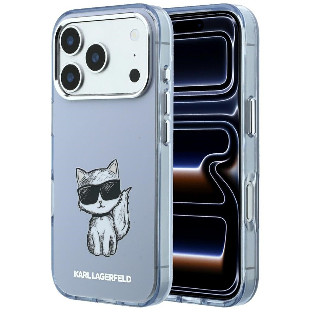 MagSafe-deksel for Apple iPhone 18 Pro Max / 17 Pro Max, Karl Lagerfeld, IML Choupette Body Sketch Print, Blå