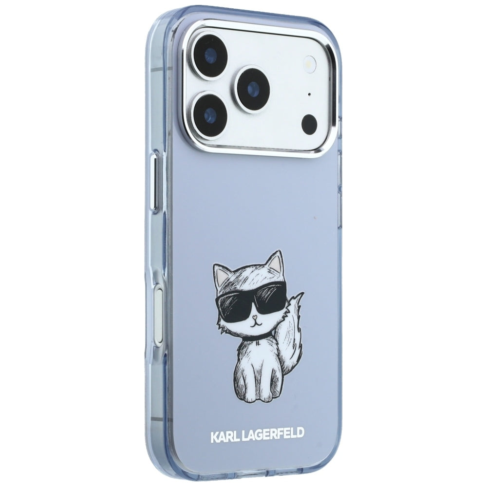 MagSafe-deksel for Apple iPhone 18 Pro Max / 17 Pro Max, Karl Lagerfeld, IML Choupette Body Sketch Print, Blå