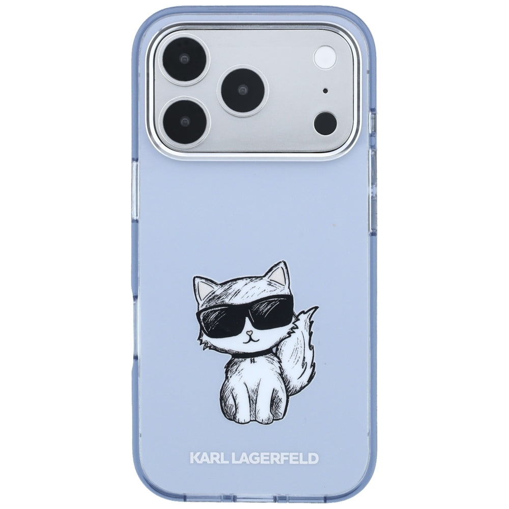 MagSafe-deksel for Apple iPhone 18 Pro Max / 17 Pro Max, Karl Lagerfeld, IML Choupette Body Sketch Print, Blå