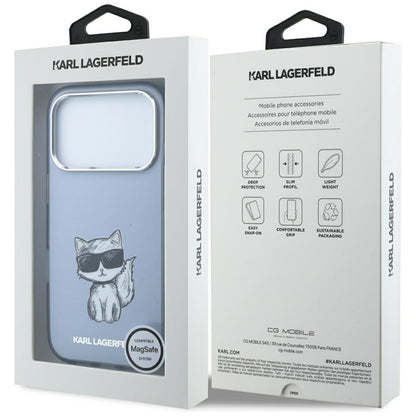 MagSafe-deksel for Apple iPhone 18 Pro Max / 17 Pro Max, Karl Lagerfeld, IML Choupette Body Sketch Print, Blå