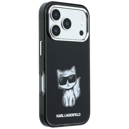 MagSafe-deksel for Apple iPhone 18 Pro Max / 17 Pro Max, Karl Lagerfeld, IML Choupette Body Sketch Print, Svart