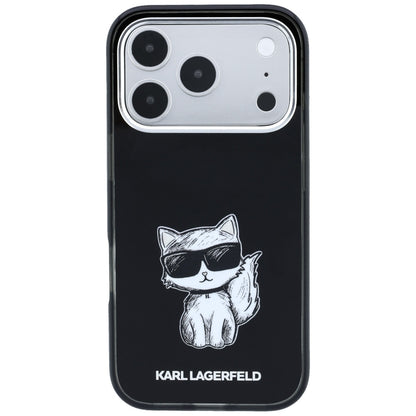 MagSafe-deksel for Apple iPhone 18 Pro Max / 17 Pro Max, Karl Lagerfeld, IML Choupette Body Sketch Print, Svart
