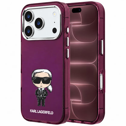 MagSafe-deksel for Apple iPhone 18 Pro Max / 17 Pro Max, Karl Lagerfeld, IML Ikonik Sketch Print, Burgunder