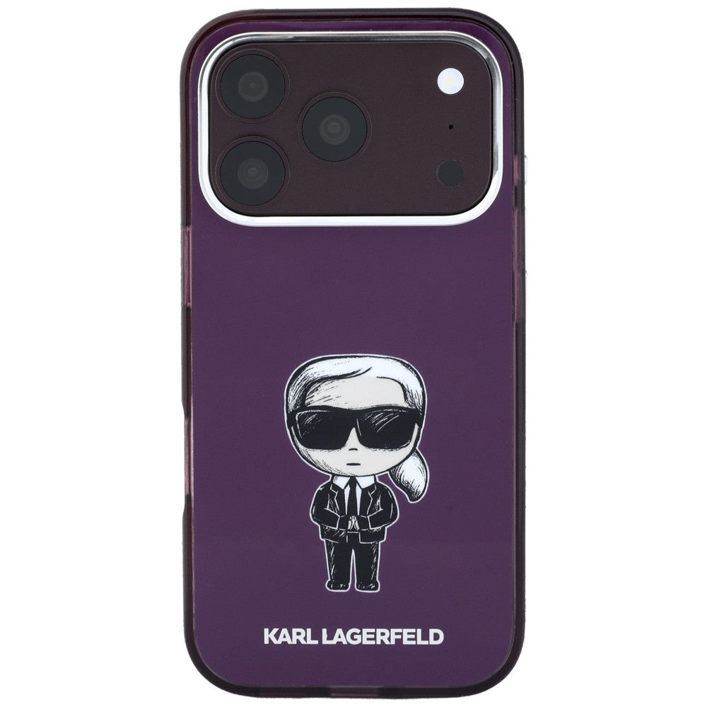 MagSafe-deksel for Apple iPhone 18 Pro Max / 17 Pro Max, Karl Lagerfeld, IML Ikonik Sketch Print, Burgunder